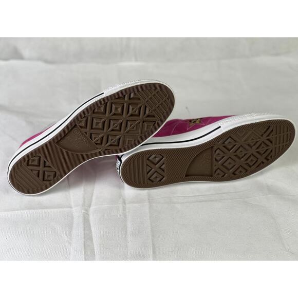 Converse One Star Men's 9 Pink Sneakers Leopard Print Accents - Picture 7 of 8